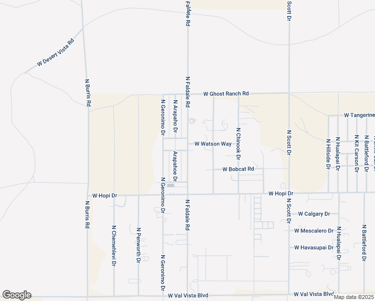 map of restaurants, bars, coffee shops, grocery stores, and more near North Faldale Road in Casa Grande