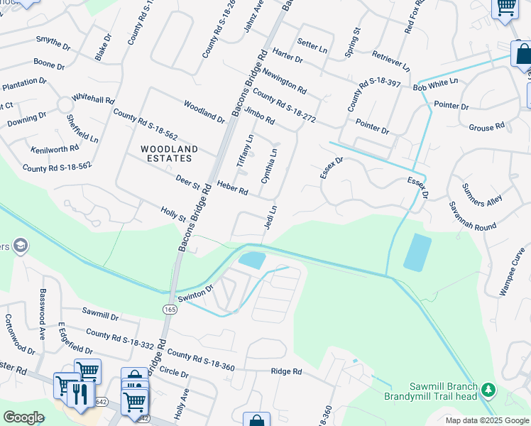 map of restaurants, bars, coffee shops, grocery stores, and more near 103 Langley Drive in Summerville