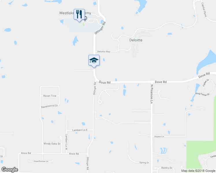 map of restaurants, bars, coffee shops, grocery stores, and more near 3 Paigebrooke in Westlake
