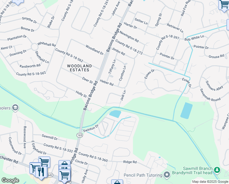 map of restaurants, bars, coffee shops, grocery stores, and more near 103 Langley Drive in Summerville