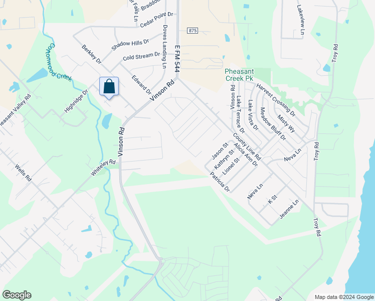 map of restaurants, bars, coffee shops, grocery stores, and more near 47 Sapphire Drive in Wylie