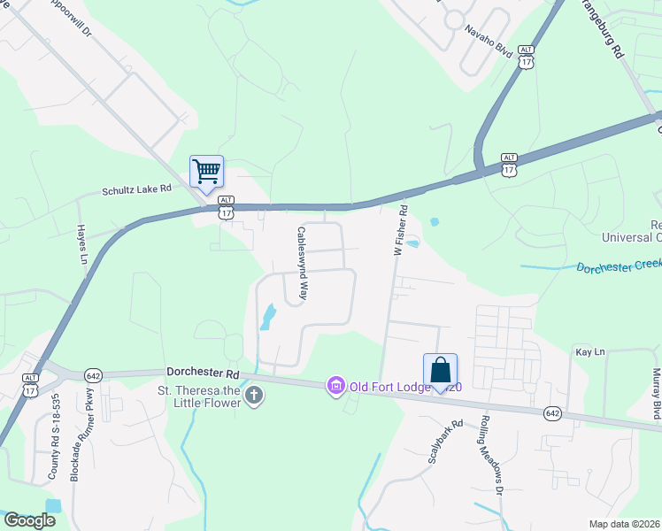 map of restaurants, bars, coffee shops, grocery stores, and more near 168 Highwoods Plantation Avenue in Summerville