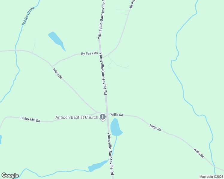 map of restaurants, bars, coffee shops, grocery stores, and more near 2400 Yatesville-Barnesville Road in Barnesville