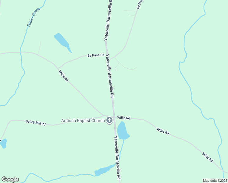 map of restaurants, bars, coffee shops, grocery stores, and more near 2396 Yatesville-Barnesville Road in Barnesville