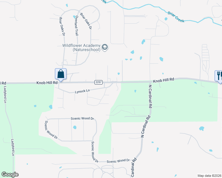 map of restaurants, bars, coffee shops, grocery stores, and more near 1409 Lynock Lane in Azle