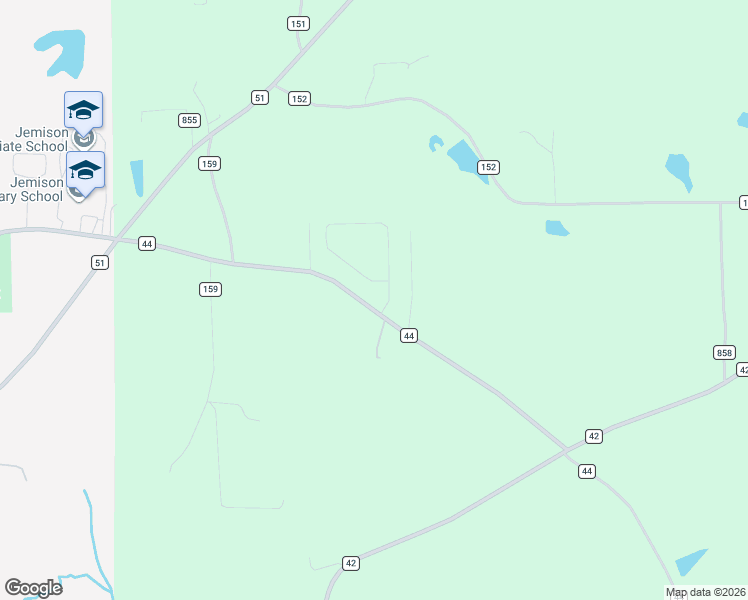 map of restaurants, bars, coffee shops, grocery stores, and more near 90 Ridgeview Circle in Jemison