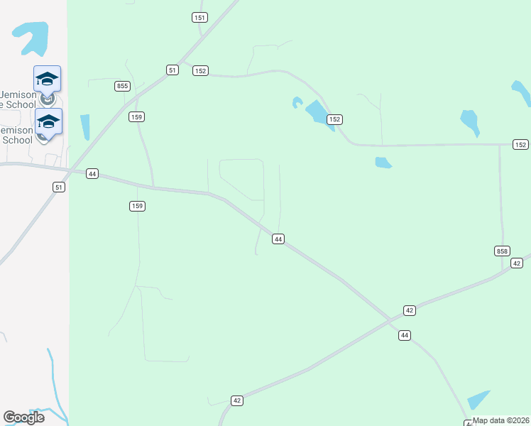 map of restaurants, bars, coffee shops, grocery stores, and more near 90 Ridgeview Circle in Jemison