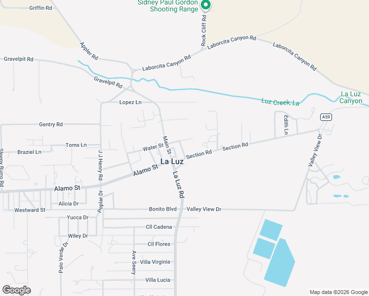 map of restaurants, bars, coffee shops, grocery stores, and more near 2-12 Sacramento Place in La Luz