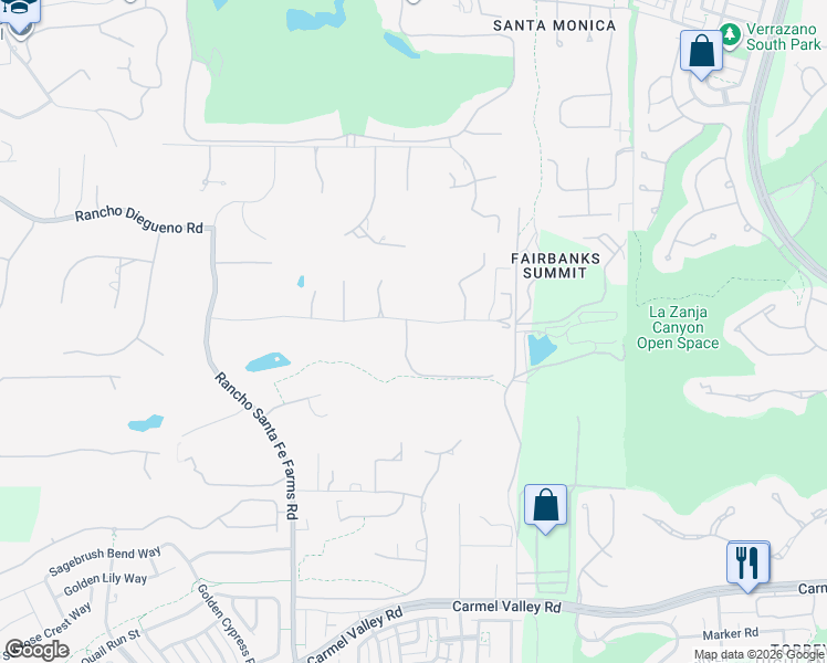 map of restaurants, bars, coffee shops, grocery stores, and more near 6797 Poco Lago in San Diego