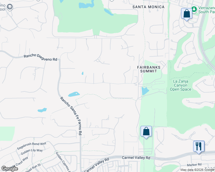 map of restaurants, bars, coffee shops, grocery stores, and more near 6797 Poco Lago in San Diego