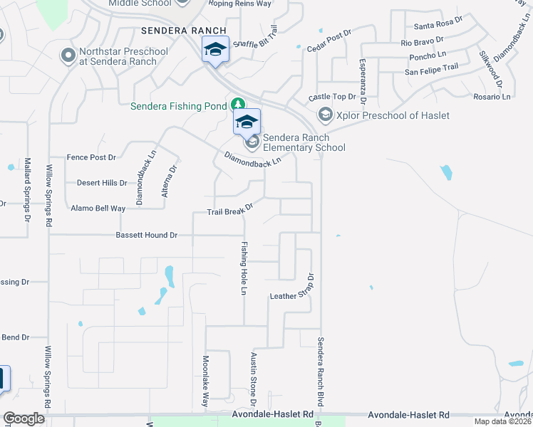 map of restaurants, bars, coffee shops, grocery stores, and more near 1208 Bridle Latch Drive in Haslet