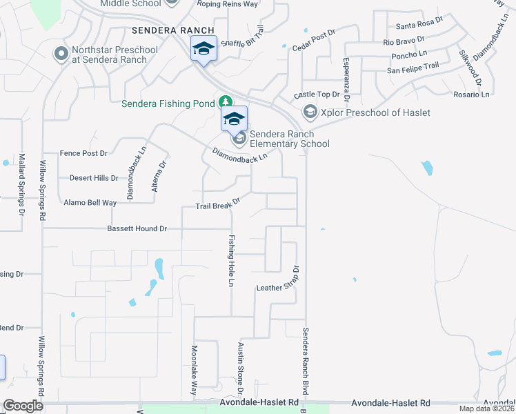 map of restaurants, bars, coffee shops, grocery stores, and more near 1208 Bridle Latch Drive in Haslet