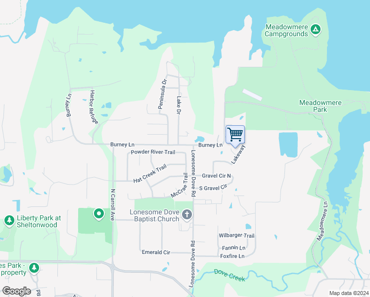 map of restaurants, bars, coffee shops, grocery stores, and more near 1415 McCrae Trail in Southlake
