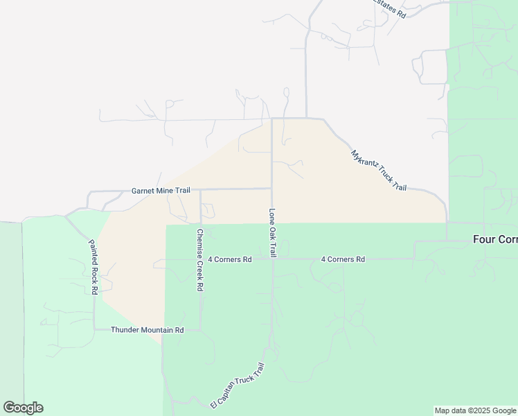 map of restaurants, bars, coffee shops, grocery stores, and more near Lone Oak Trail in Ramona