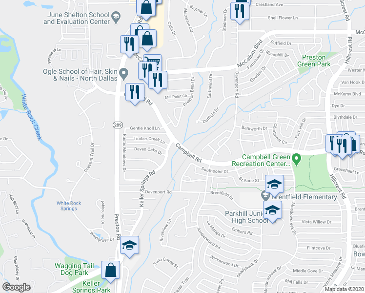 map of restaurants, bars, coffee shops, grocery stores, and more near in Dallas