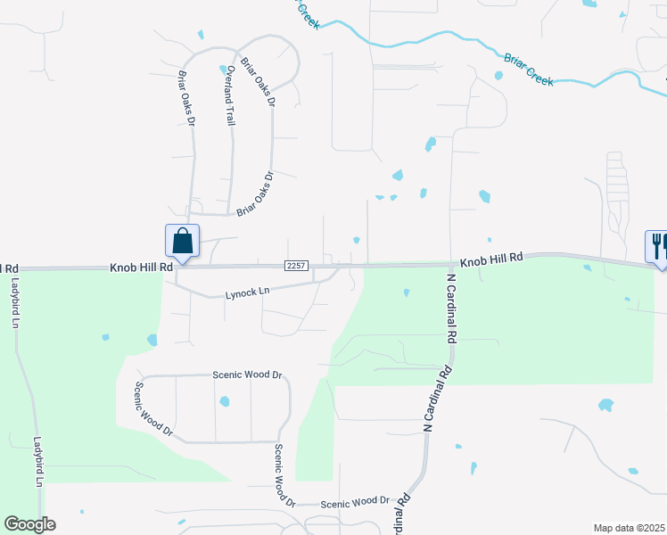 map of restaurants, bars, coffee shops, grocery stores, and more near 1409 Lynock Lane in Azle