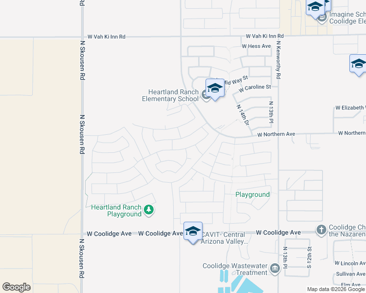 map of restaurants, bars, coffee shops, grocery stores, and more near 1796 West Broadway Circle in Coolidge