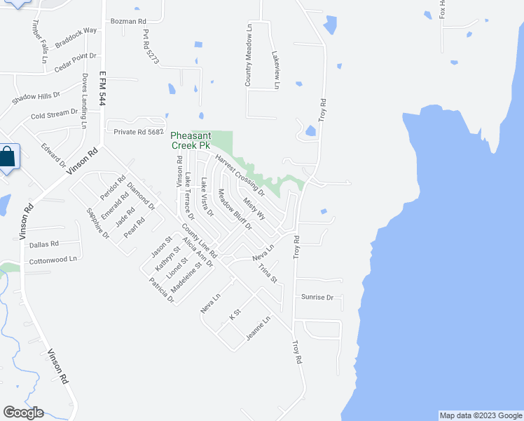 map of restaurants, bars, coffee shops, grocery stores, and more near 3004 Misty Way Drive in Wylie