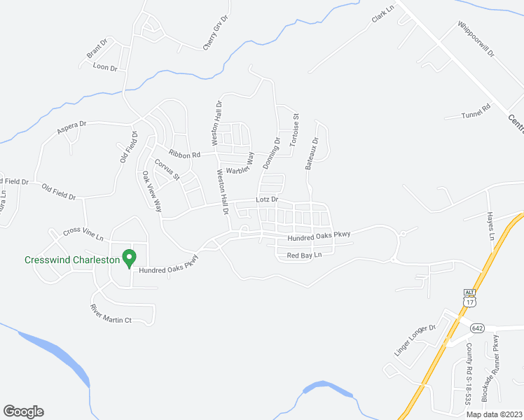 map of restaurants, bars, coffee shops, grocery stores, and more near 154 Donning Drive in Summerville