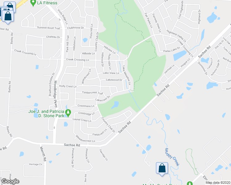 map of restaurants, bars, coffee shops, grocery stores, and more near 5971 Lakecrest Dr in Sachse