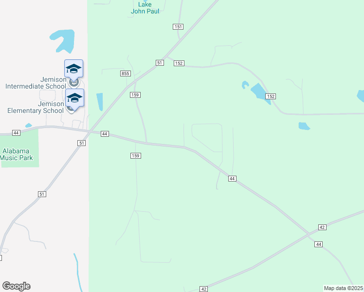 map of restaurants, bars, coffee shops, grocery stores, and more near 2021 County Road 44 in Jemison
