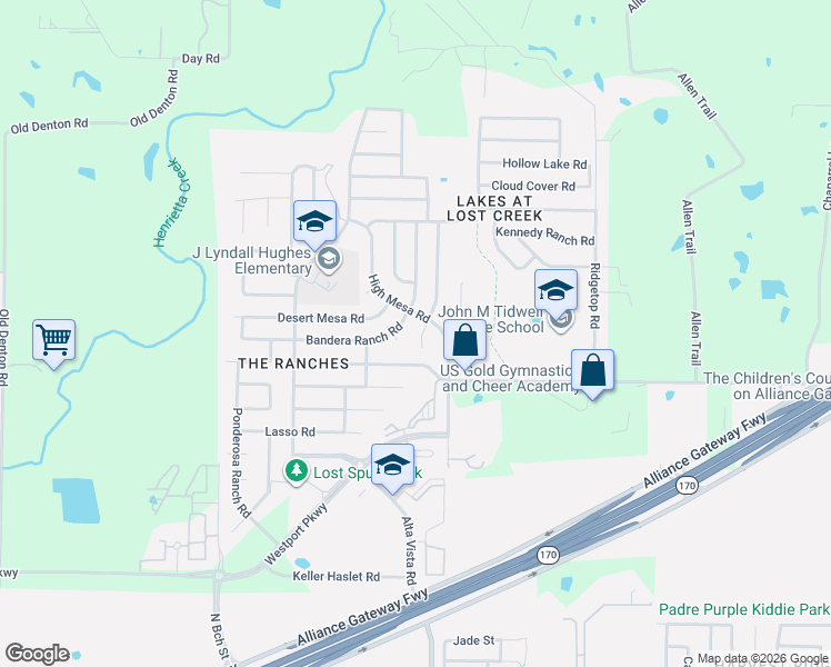 map of restaurants, bars, coffee shops, grocery stores, and more near 13728 High Mesa Road in Roanoke