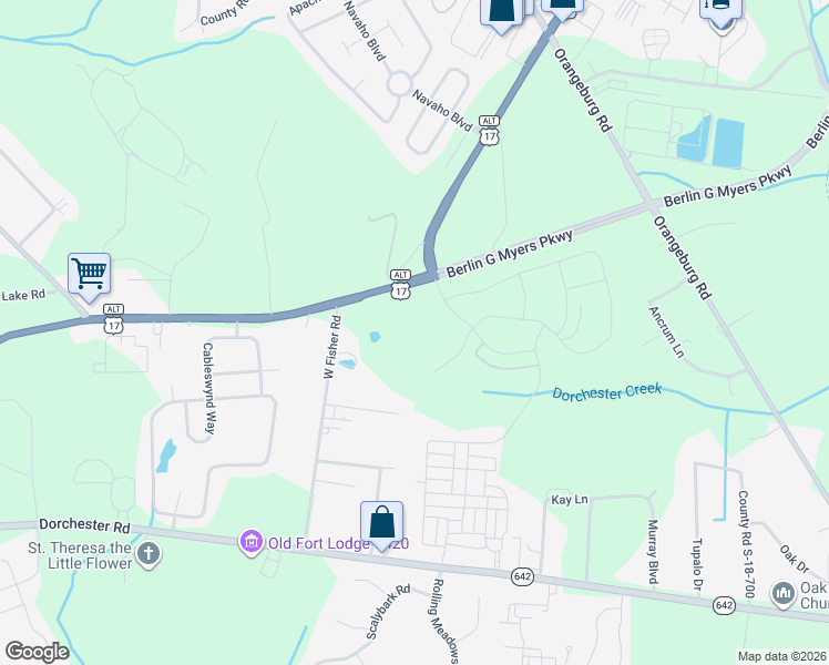 map of restaurants, bars, coffee shops, grocery stores, and more near 10581 Highway 78 East in Summerville