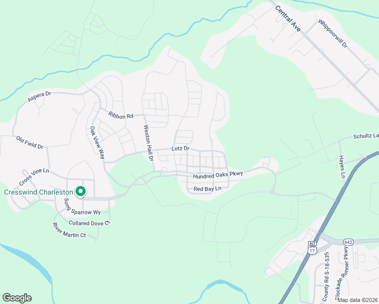 map of restaurants, bars, coffee shops, grocery stores, and more near 214 Lotz Drive in Summerville