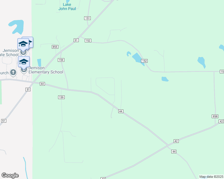 map of restaurants, bars, coffee shops, grocery stores, and more near 135 Ridgeview Circle in Jemison