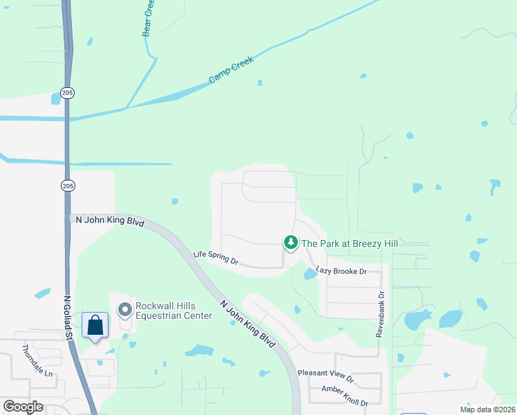 map of restaurants, bars, coffee shops, grocery stores, and more near 615 Windy Ridge Lane in Rockwall