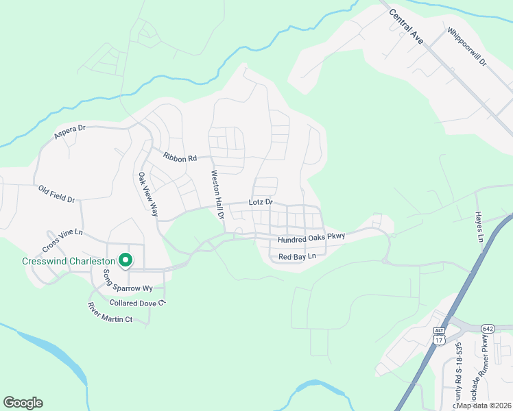 map of restaurants, bars, coffee shops, grocery stores, and more near 221 Lotz Drive in Summerville