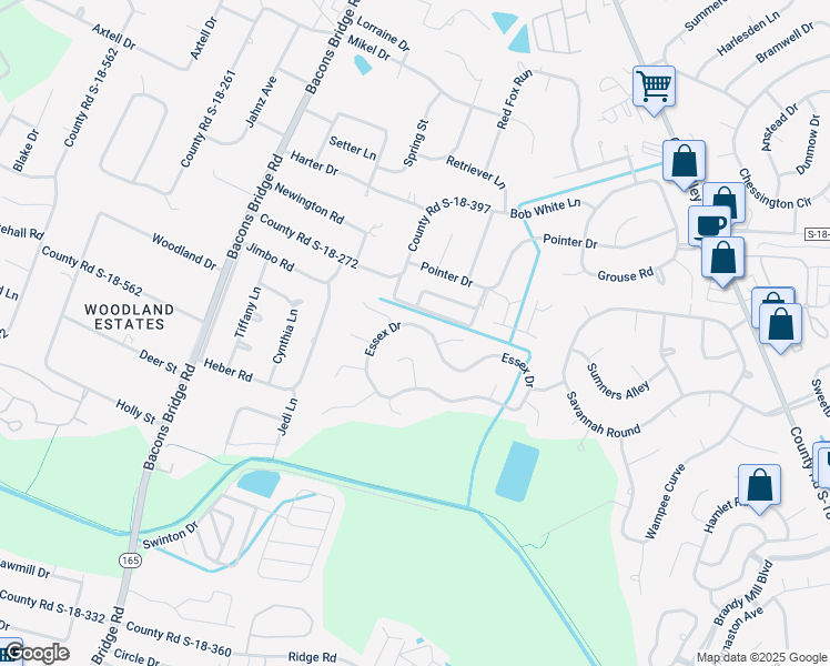 map of restaurants, bars, coffee shops, grocery stores, and more near 207 Essex Drive in Summerville