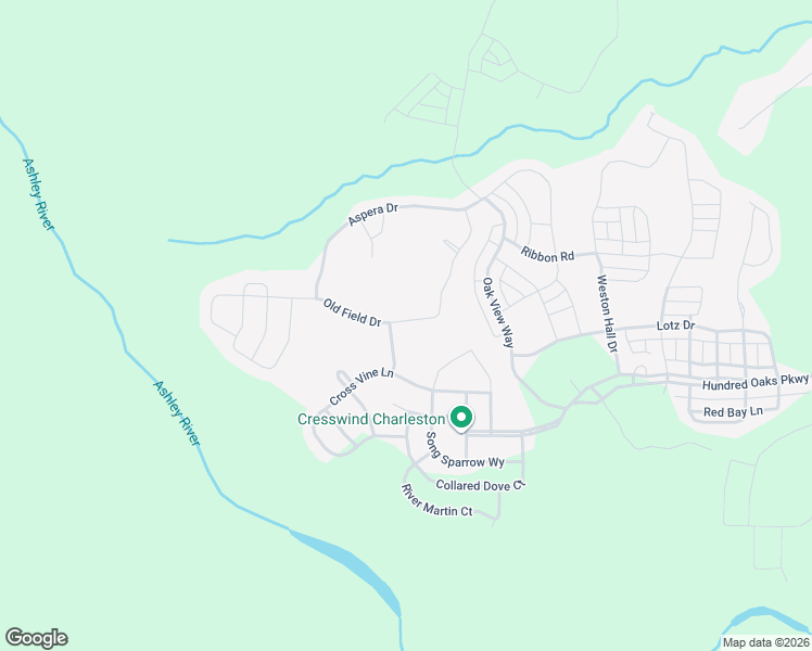 map of restaurants, bars, coffee shops, grocery stores, and more near 1075 Old Field Drive in Summerville