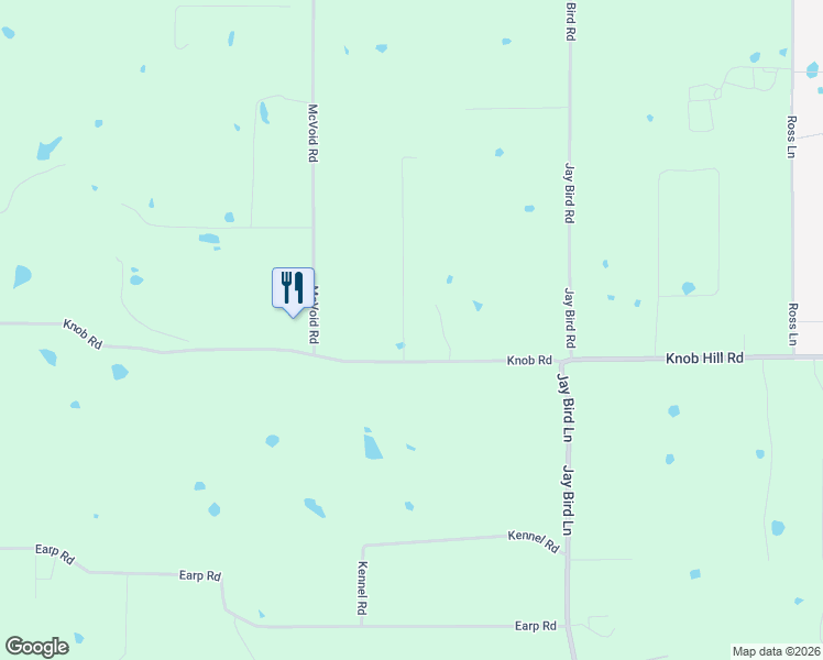 map of restaurants, bars, coffee shops, grocery stores, and more near 4611 Knob Road in Springtown