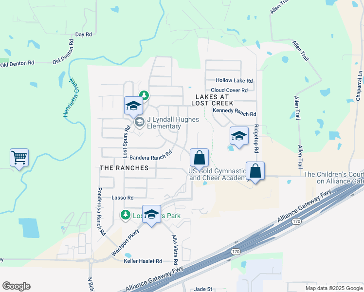 map of restaurants, bars, coffee shops, grocery stores, and more near 13728 High Mesa Road in Roanoke