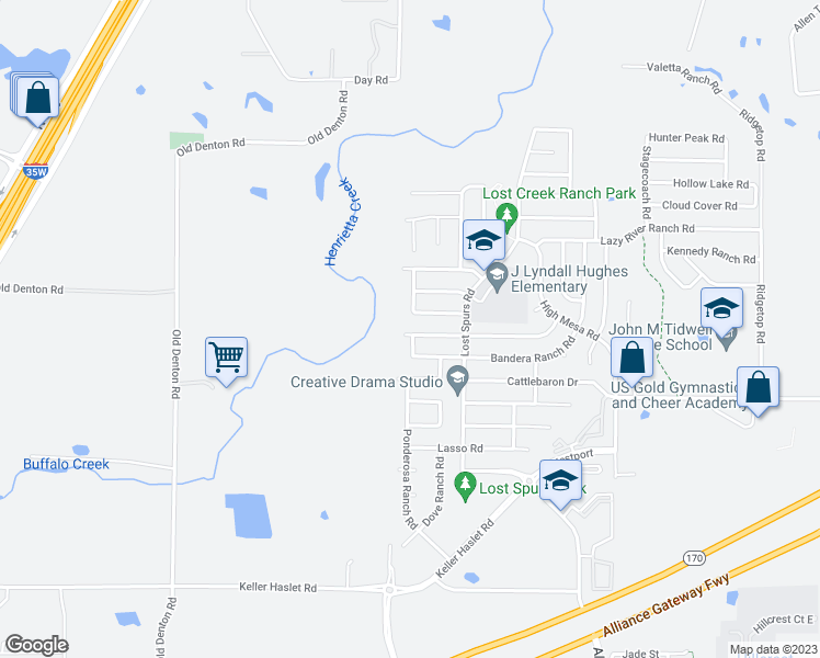map of restaurants, bars, coffee shops, grocery stores, and more near 3405 Desert Mesa Road in Roanoke