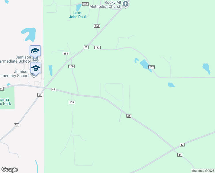 map of restaurants, bars, coffee shops, grocery stores, and more near 2021 County Road 44 in Jemison