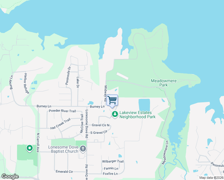 map of restaurants, bars, coffee shops, grocery stores, and more near 3408 Madison Court in Grapevine