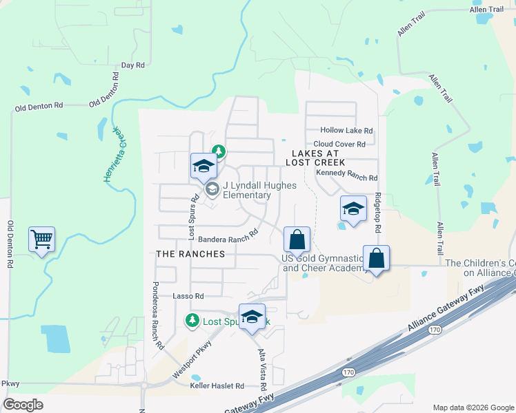 map of restaurants, bars, coffee shops, grocery stores, and more near 13809 Sonterra Ranch Road in Roanoke