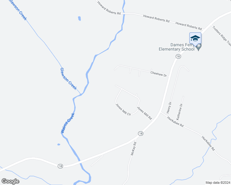 map of restaurants, bars, coffee shops, grocery stores, and more near 208 Jones Mill Circle in Gray