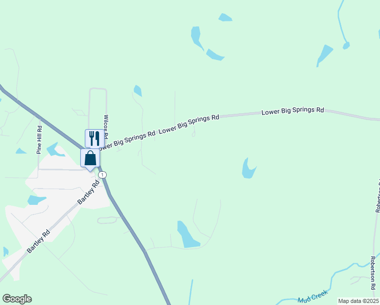 map of restaurants, bars, coffee shops, grocery stores, and more near 374 Lower Big Springs Road in LaGrange