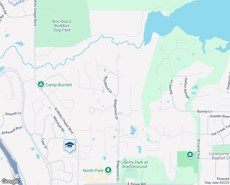 map of restaurants, bars, coffee shops, grocery stores, and more near 3108 Southlake Park Drive in Southlake