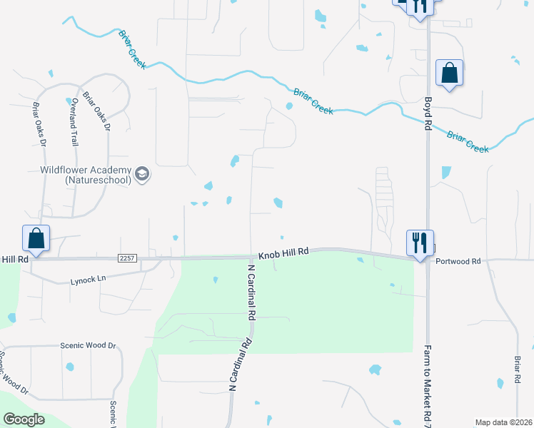 map of restaurants, bars, coffee shops, grocery stores, and more near 3108 North Cardinal Road in Azle