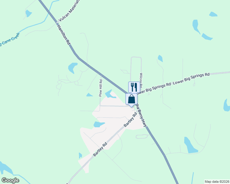 map of restaurants, bars, coffee shops, grocery stores, and more near 5351 Hamilton Road in LaGrange
