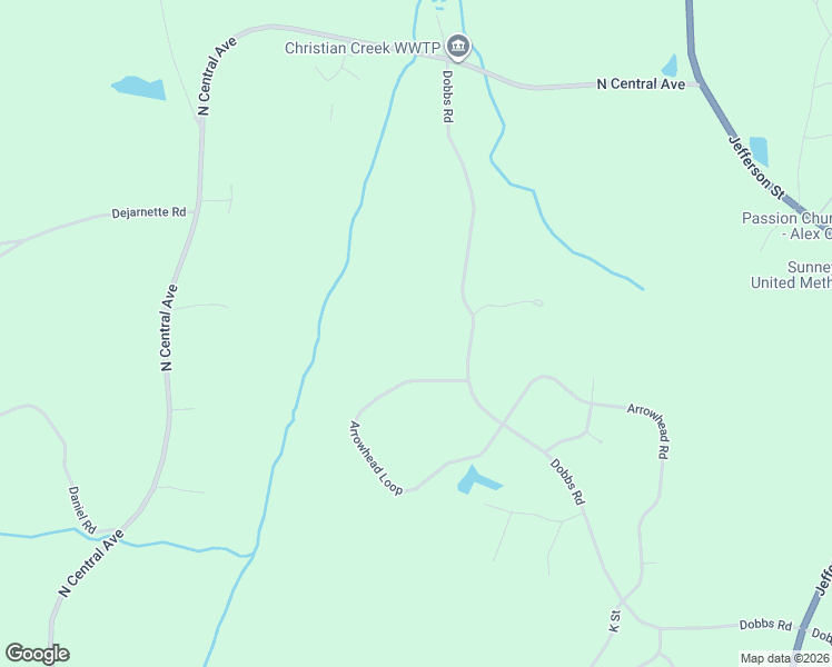 map of restaurants, bars, coffee shops, grocery stores, and more near 659 Arrowhead Loop in Alexander City