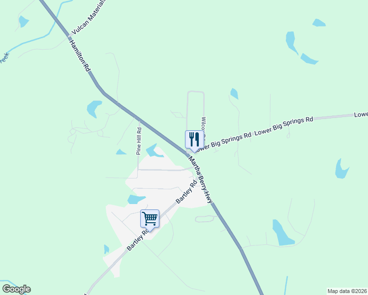 map of restaurants, bars, coffee shops, grocery stores, and more near 12 Wilcox Road in LaGrange