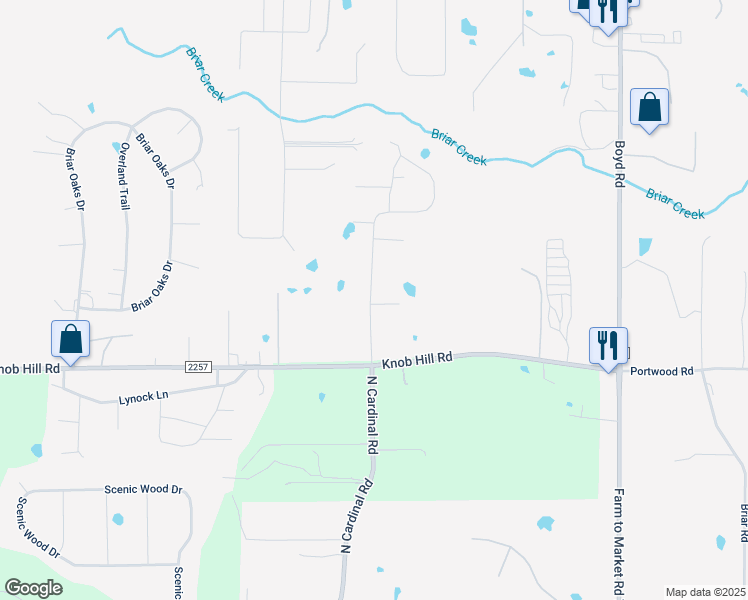 map of restaurants, bars, coffee shops, grocery stores, and more near 3108 North Cardinal Road in Azle