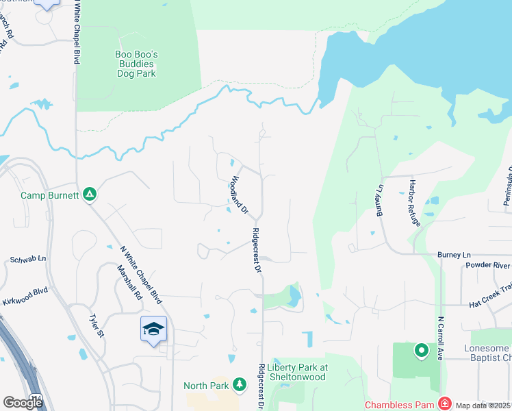 map of restaurants, bars, coffee shops, grocery stores, and more near 3111 Woodland Drive in Southlake