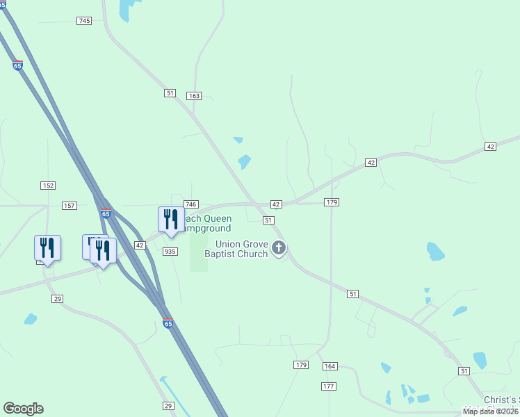 map of restaurants, bars, coffee shops, grocery stores, and more near 11669 County Road 51 in Jemison