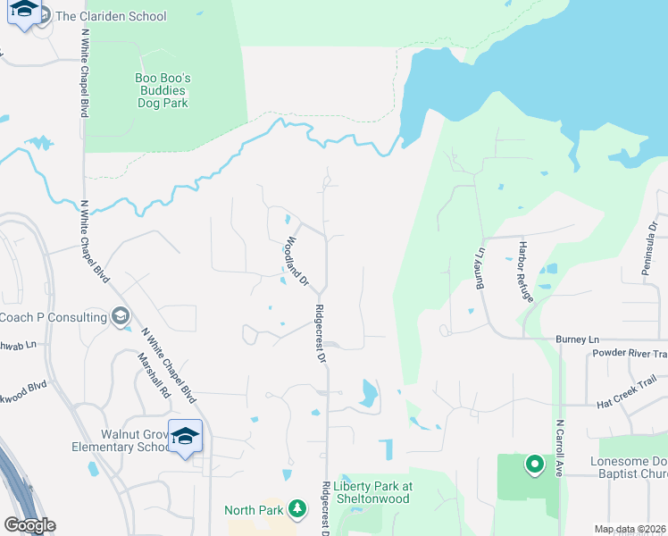 map of restaurants, bars, coffee shops, grocery stores, and more near 3139 Southlake Park Drive in Southlake